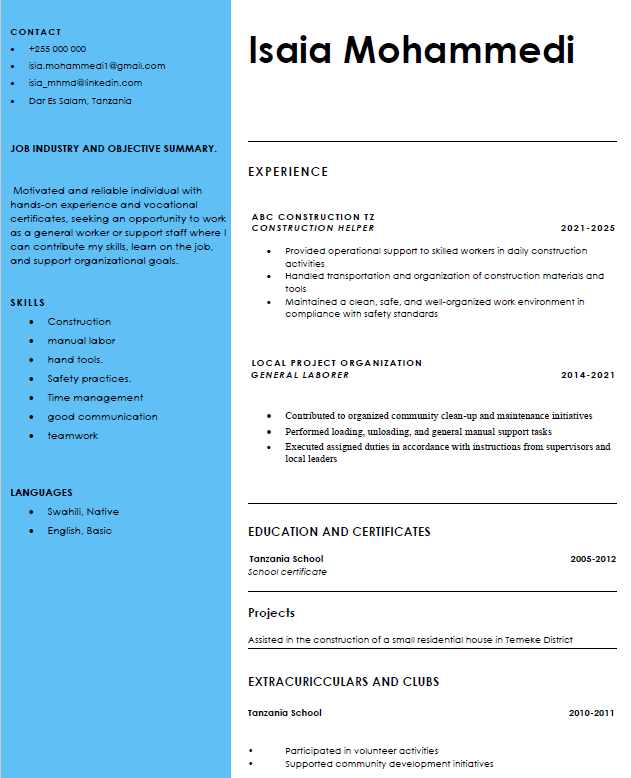 Resume Template #3